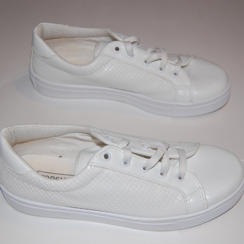 All White Topshop Sneakers